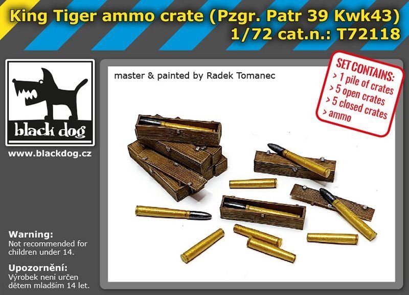 Black Dog T72118 King tiger ammo crate 1/72 – zdjęcie 3