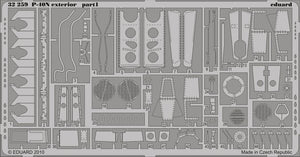 Eduard 32259 P-40N exterior HASEGAWA 1/32