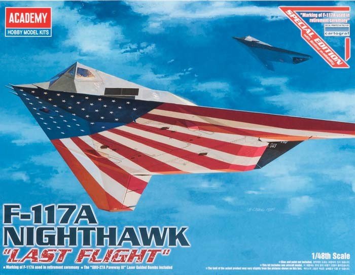 Academy 12219 American stealth fighter Lockheed F-117A Nighthawk 1/48