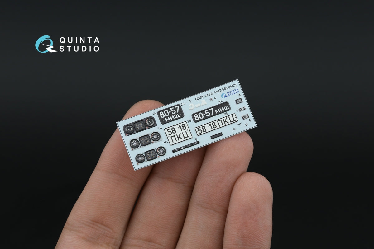 Quinta Studio QD35134 ZIL-MMZ-555 3D-Printed coloured Interior on decal paper (AVD) 1/35 – zdjęcie 3
