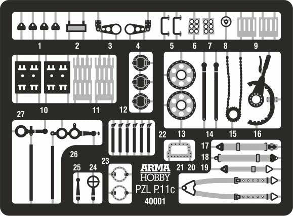 Arma Hobby 40001 PZL P.11c Expert Set 1/48 – zdjęcie 10