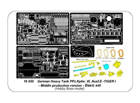 Aber 16050 Tiger I, Ausf.E – Middle version (Basic set) 1/16 – immagine 9