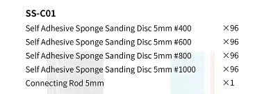 DSPIAE SS-C01 Self Adhesive Sponge Sanding Disc Set 5mm – image 10