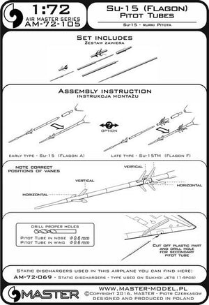 Master AM-72-105 Su-15 (Flagon) - Pilot Tubes 1/72 – zdjęcie 5