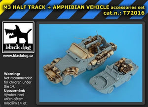 Black Dog T72016 M3 Half Track + amphibian vehicle for Trumpeter 1/72 – zdjęcie 2