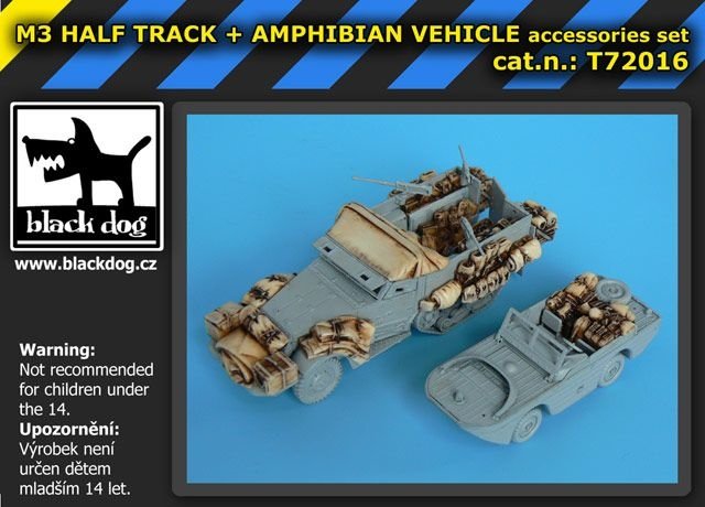 Black Dog T72016 M3 Half Track + amphibian vehicle for Trumpeter 1/72 – zdjęcie 2