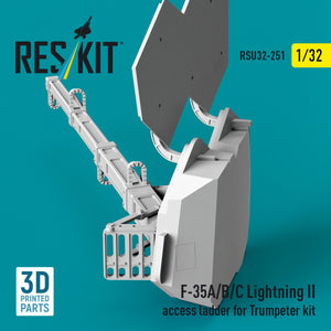 RESKIT RSU32-0251 F-35A/B/C Lightning II access ladder for Trumpeter kit (3D Printed) 1/32