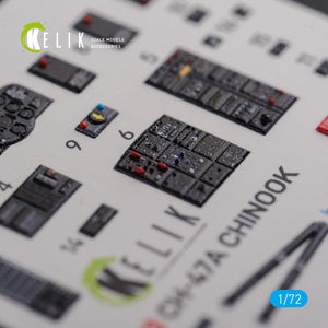 KELIK K72103 CH-47A interior 3D decals for Trumpeter kit 1/72 – zdjęcie 6