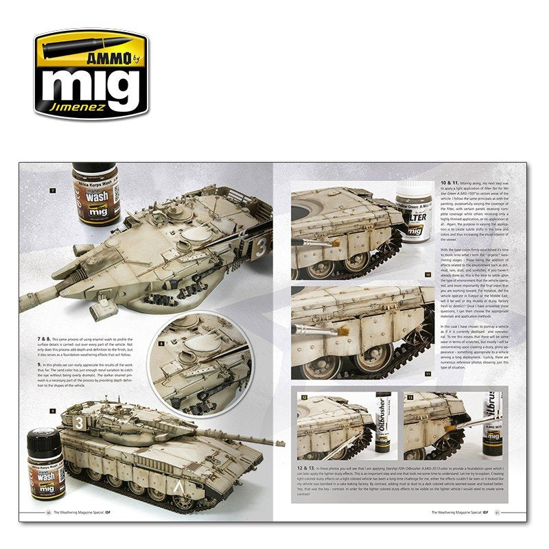 Ammo of Mig Jimenez 6128 TWMS - HOW TO PAINT IDF TANKS - WEATHERING GUIDE (English) – zdjęcie 3