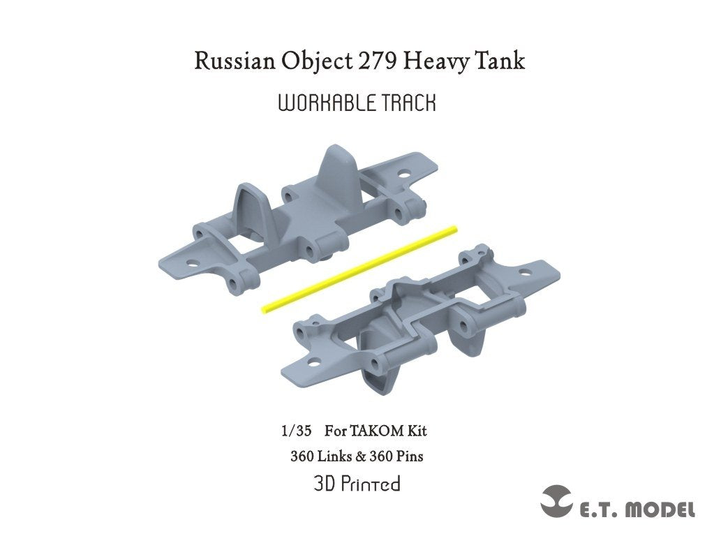 E.T. Model P35-056 Russian Object279 Heavy Tank Workable Track (3D Printed) 1/35