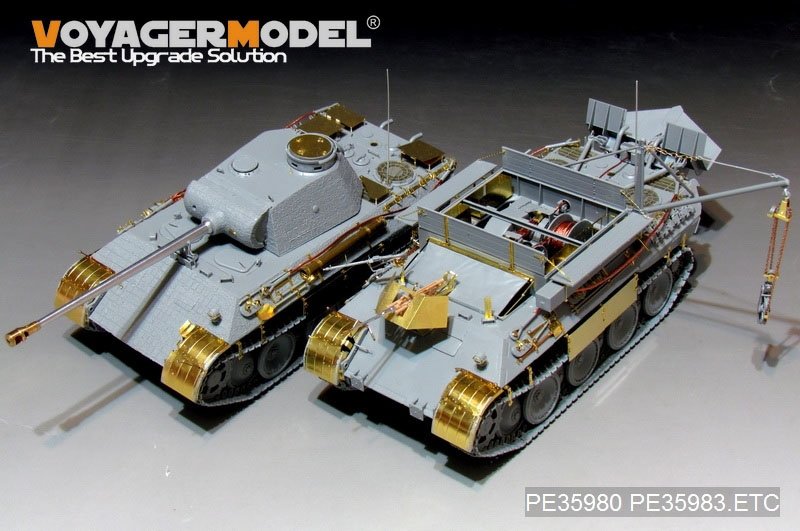 Voyager Model PE35980 WWII German Bergepanther Ausf.A (Late type,Panther G tool holders) Basic For TAKOM 2101 1/35 – imagen 19