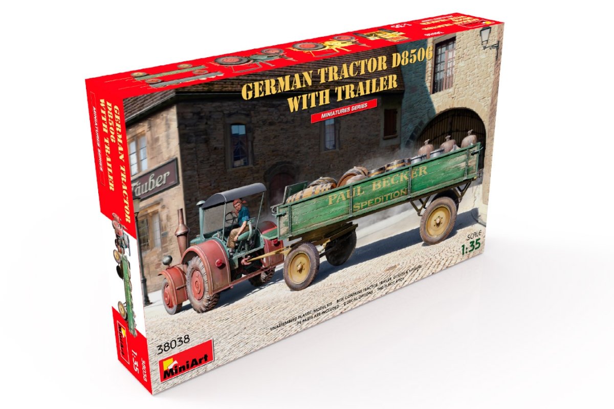 MiniArt 38038 German Tractor D8506 with trailer 1/35 – zdjęcie 2