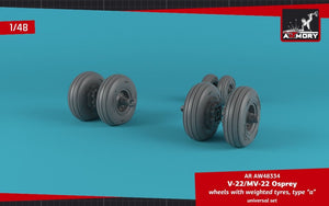 Armory Models AW48334 V-22/MV-22 Osprey wheels w/ weighted tires type “a” 1/48 – zdjęcie 3