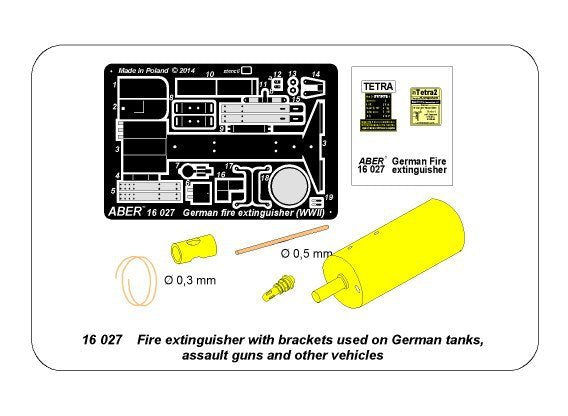 Aber 16027 Fire extinguisher with brackets used on German tanks, assault guns and other vehicles 1/16 – zdjęcie 15