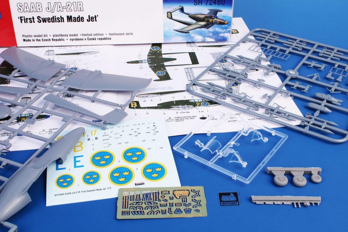 Special Hobby 72480 SAAB J/A-21R &amp;quot;First Swedish Made Jet&amp;quot; 1/72 – zdjęcie 7