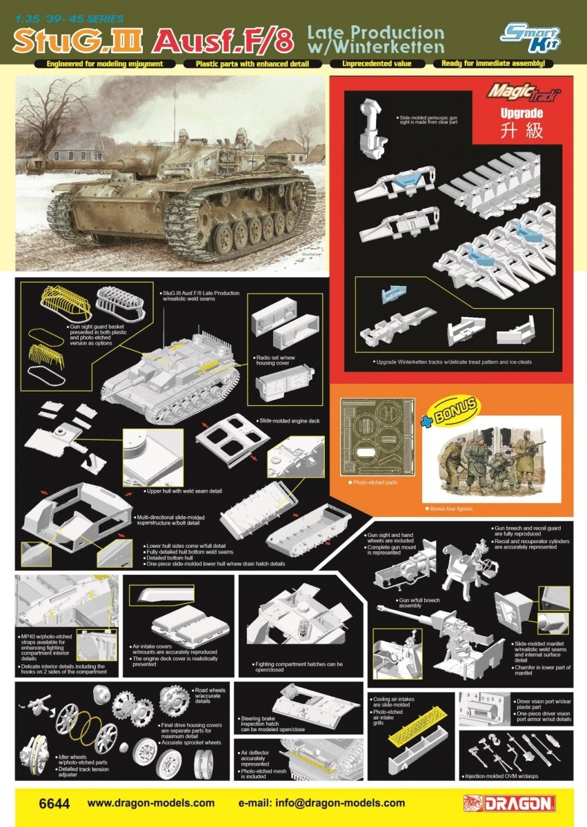 Dragon 6644 StuG III Ausf.F8 Late Production w/Winterketten 1/35 – image 2