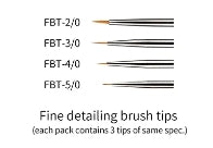 DSPIAE PT-FB Phoenix Plume Interchangeable Fine Detailing Brush Handle / Phoenix Plume Wymienny uchwyt pędzla do precyzyjnych detali – zdjęcie 9