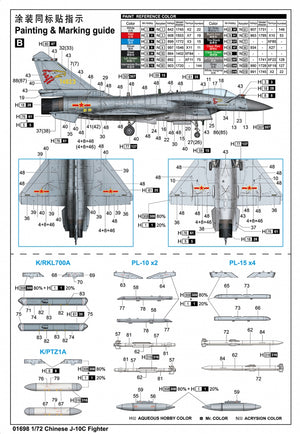 Trumpeter 01698 Chinese J-10C Fighter 1/72 – zdjęcie 3