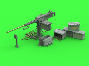 Master GM-35-063 Browning M2HB .50 cal (12.7mm) - machine gun with tank mount - WWII period (early M23 cradle with early ammo rack) 1/35 – image 4