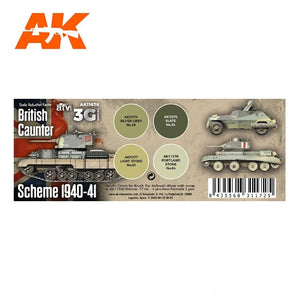 AK Interactive AK11676 3G BRITISH CAUNTER SCHEME 1940-1941 4x17 ml – zdjęcie 2