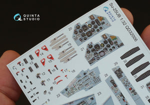 Quinta Studio QD32006 Su-25UB 3D-Printed &amp;amp; coloured Interior on decal paper (for Trumpeter kit) 1/32 – zdjęcie 5