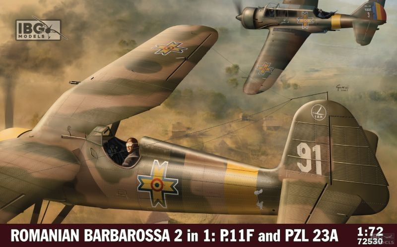 IBG 72530 2 in 1: Romanian Barbarossa (PZL 23A and PZL P.11F in Romanian Service) 1/72