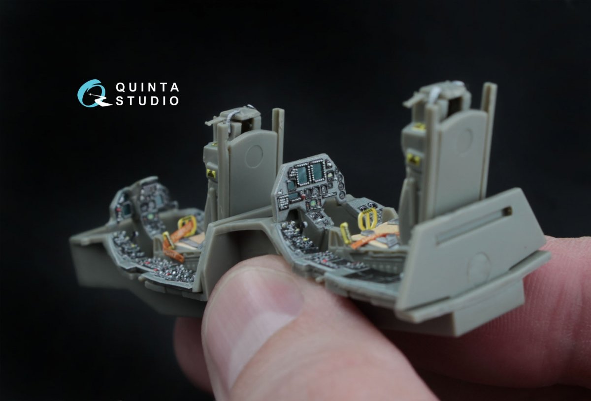 Quinta Studio QD48045 F-16D (block 30/40/50) 3D-Printed &amp;amp; colored Interior on decal paper (for Kinetic kit) 1/48 – image 6