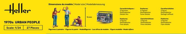 Heller 58757 Starter Kit - 1970s Urban People 1/24
