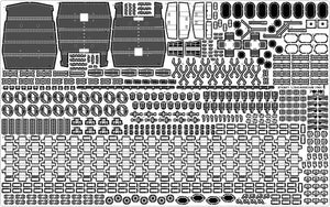 Pontos 37034FB USS BB-63 Missouri 1945 Advanced Detail Up Set for Hobbyboss Kit (Deck Blue 20B stained wooden deck) 1/350 – Bild 29