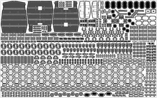 Pontos 37034FB USS BB-63 Missouri 1945 Advanced Detail Up Set for Hobbyboss Kit (Deck Blue 20B stained wooden deck) 1/350 – Bild 29