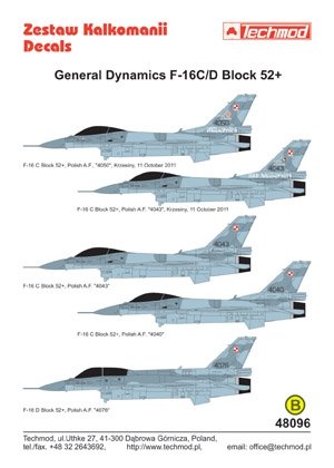 Techmod 48096 - General Dynamics F-16C/D Block 52+ 1/48 – zdjęcie 2