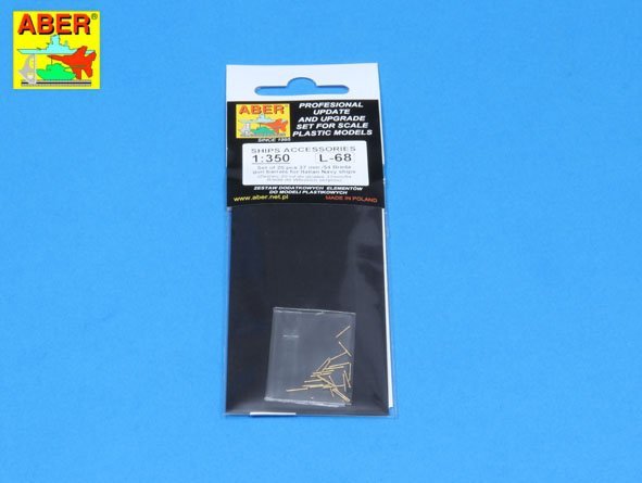 Aber 350L-68 Set of 20 pcs 37 mm/54 Breda gun barrels for Italian Navy ships 1/350 – zdjęcie 5