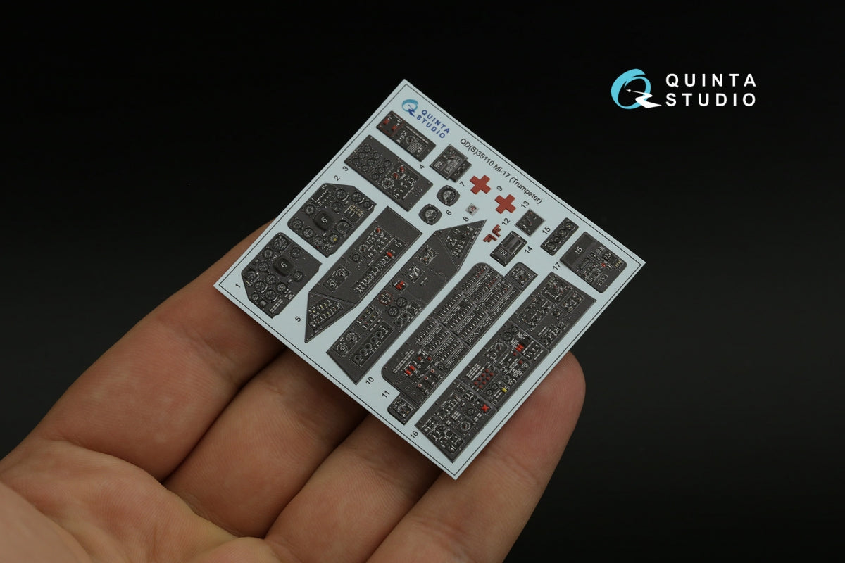 Quinta Studio QD35110 Mi-17 3D-Printed coloured Interior on decal paper (Trumpeter) 1/35 – zdjęcie 5