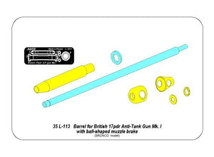 Aber 35L-113 Barrel for British 17pdr Anti-Tank Gun Mk.I with ball-shaped muzzle brake 1/35 – image 10