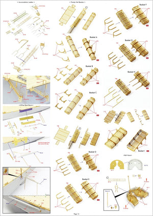 Pontos 37034FB USS BB-63 Missouri 1945 Advanced Detail Up Set for Hobbyboss Kit (Deck Blue 20B stained wooden deck) 1/350 – Bild 21