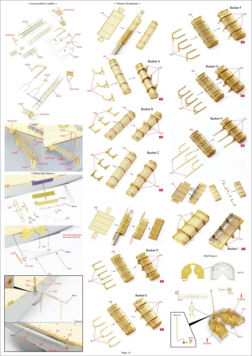 Pontos 37034FB USS BB-63 Missouri 1945 Advanced Detail Up Set for Hobbyboss Kit (Deck Blue 20B stained wooden deck) 1/350 – Bild 21