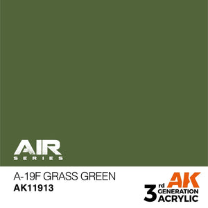 AK Interactive AK11913 A-19F GRASS GREEN – AIR 17ml