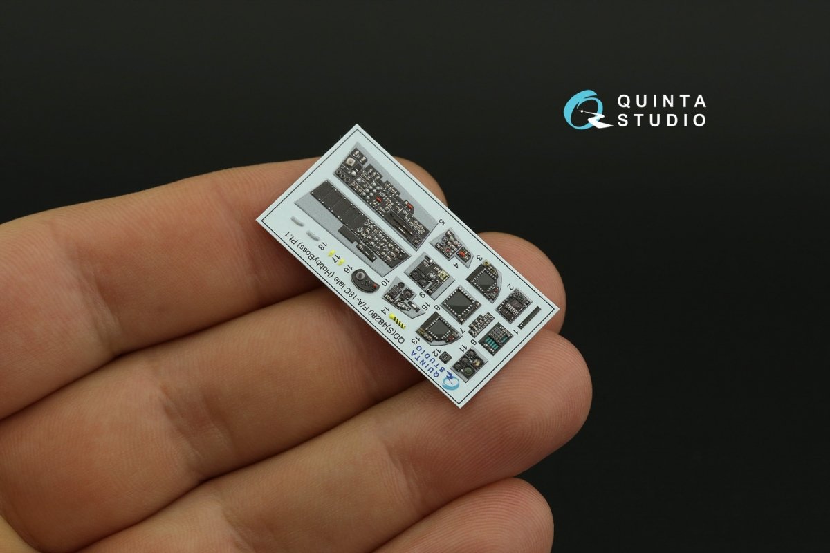 Quinta Studio QDS-48280 F/A-18C late 3D-Printed &amp;amp; coloured Interior on decal paper (HobbyBoss)(Small version) 1/48 – immagine 8