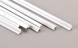 Plastruct 90501 Kątownik &amp;quot;L&amp;quot; 1,2mm x 1,2mm x 0,4mm - 250mm (Styrene White) / 10 szt.