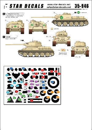 Star Decals 35-946 Egyptian Tanks #1 in the 1950s 1/35 – zdjęcie 2