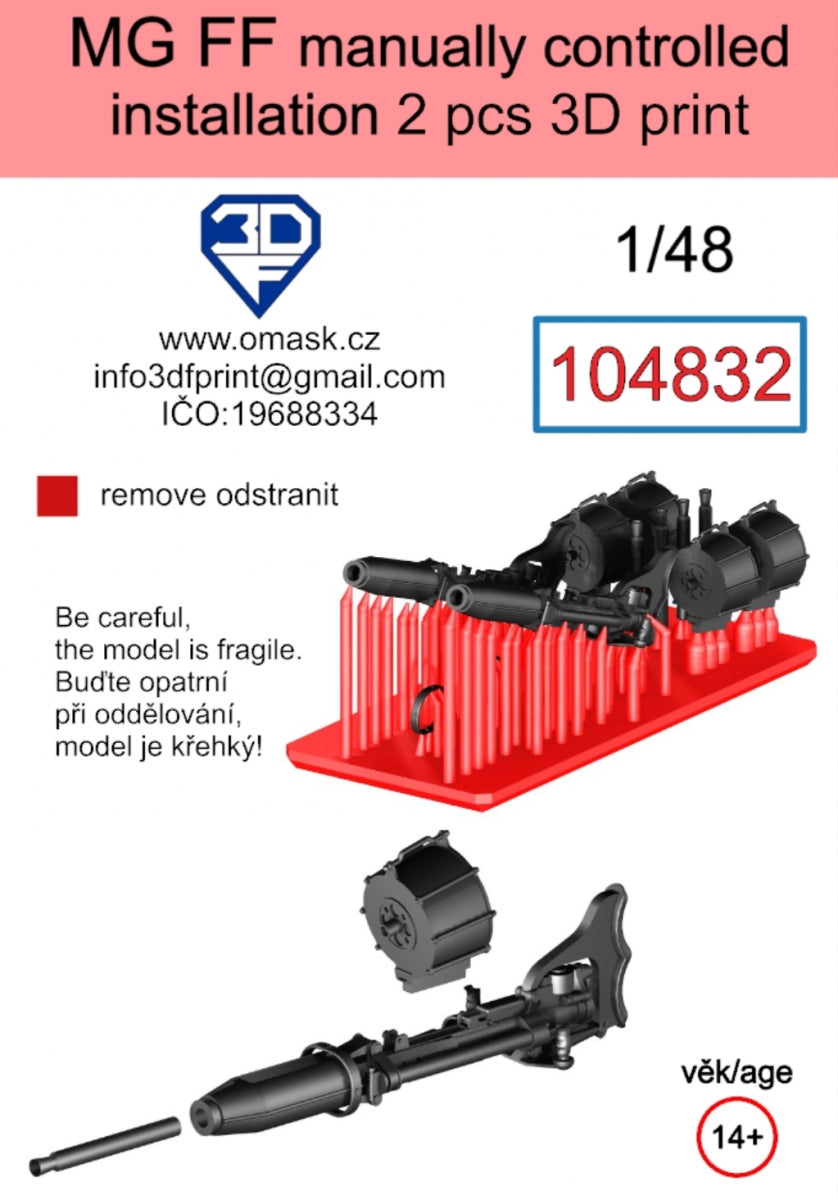 Omask 104832 MG-FF manually controlled installation 3D print 1/48 – image 2