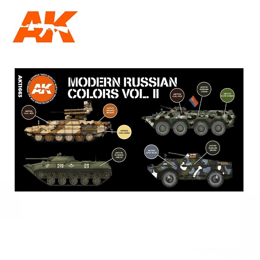 AK Interactive AK11663 3G MODERN RUSSIAN COLORS VOL 2 6x17 ml – zdjęcie 2