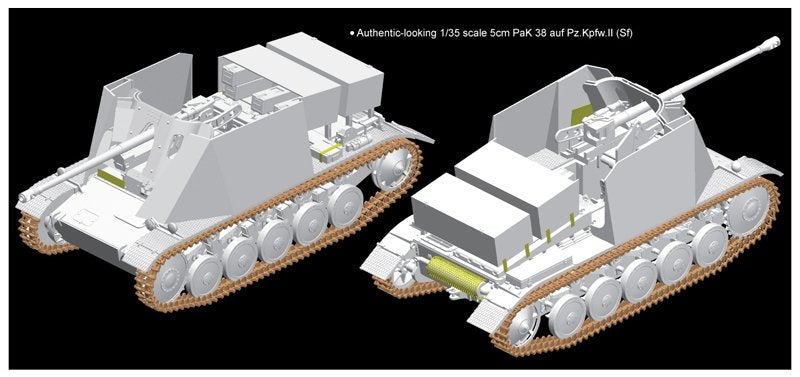 Dragon 6721 5cm PaK 38 auf Pz.Kpfw.II (Sf) 1/35 – zdjęcie 5
