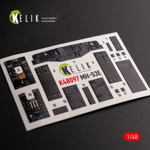 KELIK K48097 MH-53 Sea Dragon - interior 3D decals for Academy kit 1/48 – zdjęcie 4