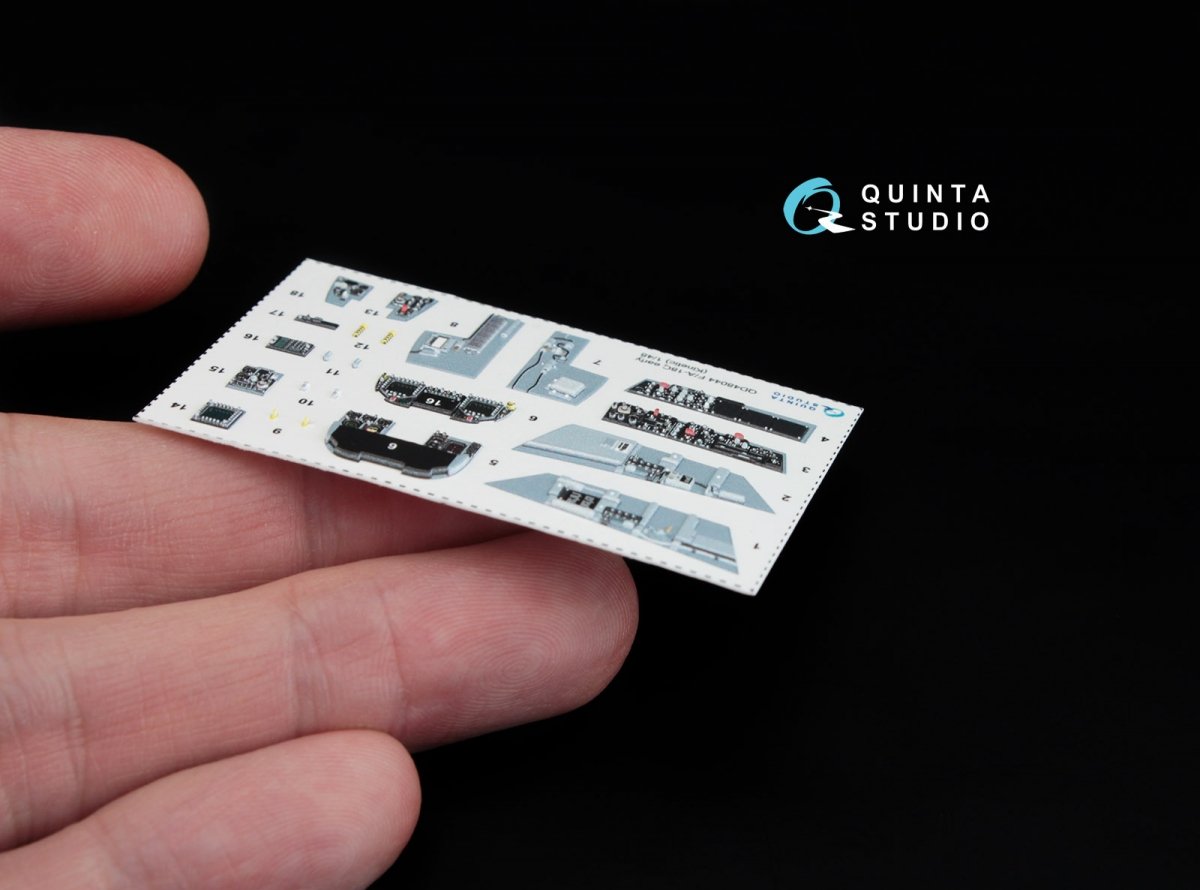 Quinta Studio QD48044 F/A-18C (early) 3D-Printed &amp;amp; coloured Interior on decal paper (for Kinetic) 1/48 – zdjęcie 7