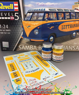 Zero Paints ZP-1387 Lufthasa Samba Bus - Blue and Yellow Paint Set 2x30ml – zdjęcie 2