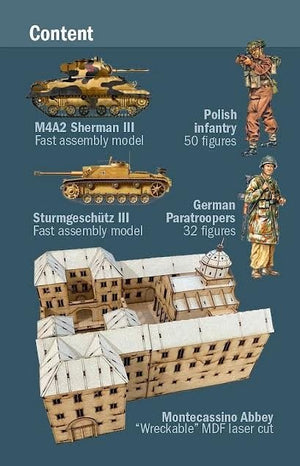 Italeri 6198 Montecassino Abbey 1944 Breaking the Gustav Line - BATTLE SET 1/72 – immagine 4