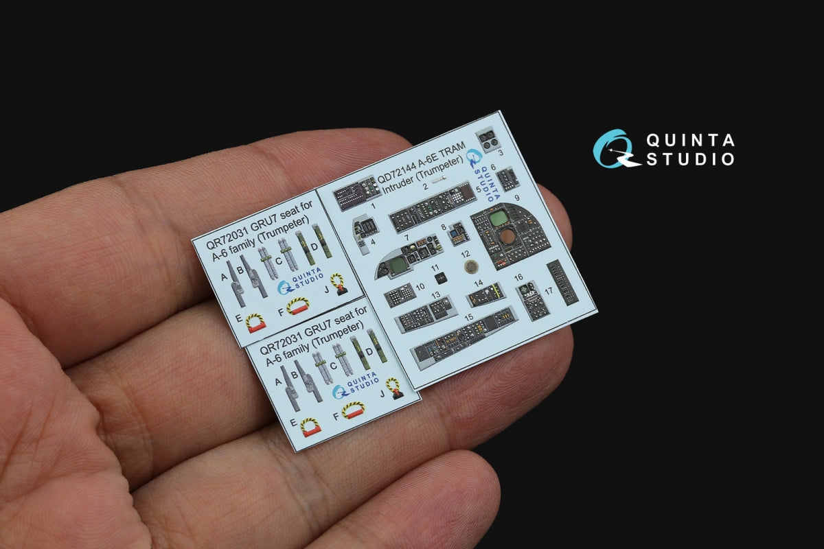 Quinta Studio QD72144 A-6E TRAM Intruder 3D-Printed &amp;amp; coloured Interior on decal paper (Trumpeter) 1/72 – zdjęcie 2