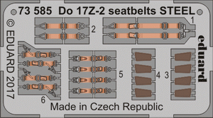 Ceintures de sécurité Eduard 73585 Do 17Z-2 en acier ICM 1/72