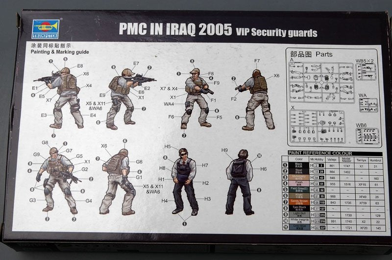 Trumpeter 00420 PMC in Iraq 2005-VIP Security Guards 1/35 – zdjęcie 3